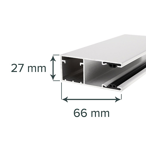 Aluminium F-Schiene PP 66 (66x27mm)