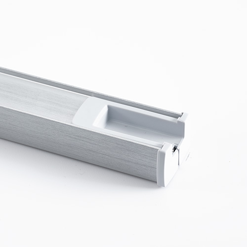Schienen silber eloxiert (E6EV1) / Kunststoffteile grau